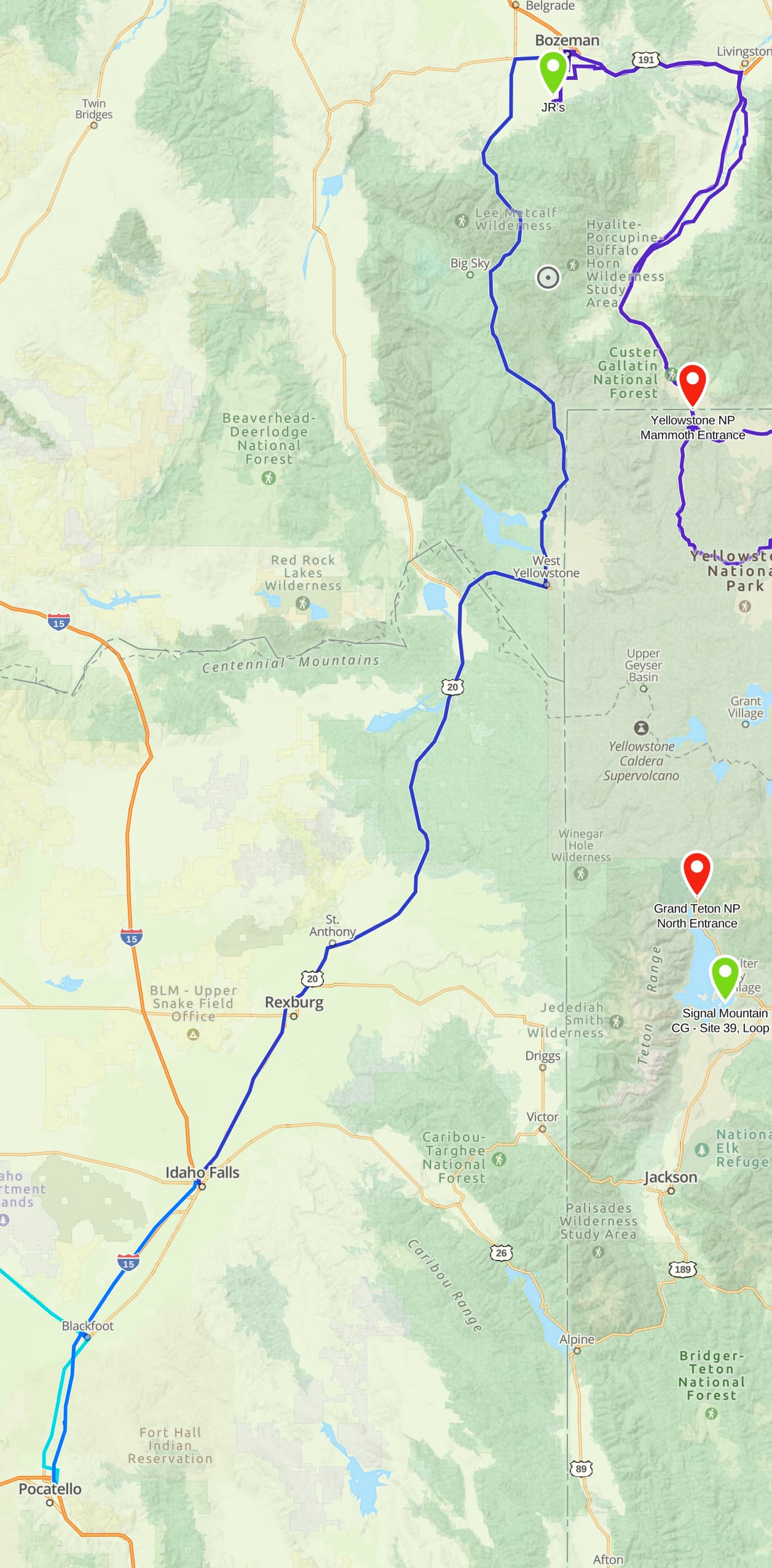 Trip Report: NW National Parks Loop
I left my job recently to take a much needed sabbatical and figure out what I’m doing next. A few weeks after my last day at work I embarked on what was to be a three week tour of NW-ish National Parks from Portland, to include Olympic, North Cascades, Glacier, Yellowstone, Grand Teton, Craters of the Moon, Lassen Volcanic, and Crater Lake.
I ended up missing Grand Tetons due to weather and I had to cut the trip short before I got to Lassen (family medical issue), so Lassen and Crater Lake remain unvisited.
Trip Dates: Sept 3 - Sept 16 (13 days)
Total Travel Miles: 3478 (does not include local miles for store runs, etc.)
Total Gallons of Gas Used: 82
Equipment: 2021 Benelli TRK502X Gaia GPS & Google Maps running on Sonim XP8 rugged Android phoneButler Motorcycle Maps (paper maps of best M/C roads in the country) iPhone 14 (main camera) Akaso Brave 7 helmet-mounted adventure camera Spot X satellite communicator and tracker Wolfman Luggage WP waterproof tank bag and saddle bags (no longer available) Watershed Colorado dry bag duffel (across the pillion seat) Kriega US-5 Drypack (tail bag) Kriega 3L hydration backpack (strapped to duffel, not worn)Marmot Ajax 2 tent Nemo hydrophobic down sleeping bag (non-mummy)Helinox ultralight cot MSR WhisperLite International stove
(Purchased in 1991 for my first moto trip: Detroit, MI to San Diego and back on an XT250)Gossamer Gear Bare Boxer bear-proof food canisters (two - one in each saddle bag)
Day 1 - Olympic National Park Date: Tuesday 9/3/2024
Destination: South Beach Campground, Olympic National Park
Travel Time: 4h 24m
Miles: 213Notes:
Planned to head west to Astoria then north from there, but left later than expected so headed up I-5 to US 12. I’ve driven/ridden that stretch of I-5 hundreds of times (starting in 1993). It’s boring and I hate it.
South Beach CG is first-come-first-served. I didn’t have issue getting a site. There is a long, tight loop of sites along the coastline, but I chose one of the sites further back near the bathrooms due to wind concerns. The bathroom building provided a sort of wind shelter for my site.
I used the heated grips on this leg; it was pretty chilly along the coast in the Olympic Peninsula. I almost didn’t install them, thinking I was being paranoid about the cold. I ended up using them a lot.
Day 2 - Ferry to Seattle / Burien Date: Wednesday 9/4/2024
Destination: Friend’s house in Burien, WA
Travel Time: 7h 30m
Miles: 199
Notes:
Slept well (thanks to Advil PM). I’ve not been sleeping well for more than a year. I’m really hoping to reset my sleep patterns with this trip. A good night’s sleep is one of my great joys and I feel like I’ve been robbed of that pleasure.
Used my Aeropress this morning for the first time ever. I’m hooked.
Headed up along US 101 through Port Angeles and then down to the Southworth ferry terminal near Port Orchard. Ferried across to Fauntleroy, which is just a few miles north my friend’s house in Burien. I’m always surprised at how long it takes to get from the Olympic Peninsula to the east side of Puget Sound (Seattle, etc.). With the ferry crossing (I love ferries) it took seven and a half hours to go 200 miles.
Discovered at my first stop of the day (just up 101 at the Kalaloch Campground, stopped to refill water) that the battery is quite weak and won’t start the bike if you leave the ignition on for even two minutes without the motor running. This would become a theme for the next few days. Fortunately, I have a jumper box and a permanent jump harness wired to the battery so jump starts are a quick operation.
Had a good evening with old friends.
Day 3 - North Cascades via Mountain Loop RoadDate: Thursday 9/5/2024
Destination: Newhalem Campground, North Cascades National Park
Travel Time: 4h 30m
Miles: 146Notes:
Slept well, on the couch. No pills needed.
I realized yesterday that my summer riding gloves (Rev’It Dune) were a size (or two) too small. Rev’It gloves fit really tight and I feel like I can never get it quite right. And yet, I love them. So, I stopped at a Cycle Gear in Bellevue to pick up something summer weight (Dirt 3) that fit better. They’re better, but maybe still one size too small. Such is life.
From Bellevue, I rode north and took the Mountain Loop Hwy then on up north to North Cascades. It was a hot ride. Still summer.
A small section of the Mountain Loop Road is dirt/gravel, which I didn’t realize. No biggie. Was just surprised (clearly I didn’t study my maps closely enough). When riding solo on a bike that weighs over 500 lbs., I tend to avoid planning much off-pavement riding. That’s what my DR-Z is for.
Day 4 - Newport, Washington via Winthrop Date: Friday 9/6/2024
Destination: Golden Spur Motor Inn, Newport, Washington
Travel Time: 8h
Miles: 308
Notes:
Slept just ok, even with Advil PM.
Pretty ride through North Cascades National Park and Colville National Forest. Didn’t do any backroads or hikes. Discovered (new to me) the town of Winthrop. Stopped for coffee at Sheri’s and resupplied on freeze-dried food at Cascades Outdoor Store.
The town of Newport is almost nothing, but, inexplicably, there’s an amazing restaurant (Brownell’s Place). Had dinner and a few ciders. Met and chatted with the owner/chef (she’s great). Listened to some live music. Then back to the motel.
Day 5 - New Battery in Kalispell Date: Saturday 9/7/2024
Destination: West Glacier KOA, West Glacier, MT
Travel Time: 8h 7m
Miles: 293
Notes:
Slept well on motel bed (on sleeping bag, not in the sheets). Another hot one.
Discovered that the water pump seal leaks oil. A quick post in the TRK Facebook group revealed that this is a common problem on this bike, and and easy fix. It’s apparently just a bad o-ring.
Battery has been getting continuously worse, and now requires I jump start the bike about every other start. Google Maps to the rescue: directions to the Batteries Plus in Kalispell, please. They don’t have an Odyssey AGM in the right size; the Duracell will have to do. (It’s been great.)
I set up camp at the West Glacier KOA, which will be my base for a few days. KOAs are their own little world. Very strange. Not really my thing, but the on-site laundry was handy.
After setting up camp I opened a cider and used the iPad to book a vehicle reservation for the next day to ride Going to the Sun Road, which I really wanted to do.
Day 6 - Going to the Sun RoadDate: Sunday 9/8/2024
Destination: Local Ride: West Glacier, Going to the Sun Road, Saint Mary, East Glacier
Travel Time: 5h 35m
Miles: 142Notes:
Quick breakfast and gas up in West Glacier before entering Going to the Sun Road.
Going to the Sun Road was stunning. This was the first point in the trip where I had tingles and was giddy at what I was seeing.
Took a very short hike along Saint Mary Lake. Again, I was beside myself with the beauty.
Lunch at the general store in Kiowa.
The rest of the ride back after East Glacier was meh, but I just kept thinking about how amazing what I’d seen in the morning had been.
Dinner at the KOA. Tacos from a cart (ok / not great, and a very weird guacamole) and a few glasses of wine from another cart. I asked about the guac and it turns out they make it in a food processor. Come on, people.
Day 7 - Ride to BozemanDate: Monday 9/9/2024
Destination: Friend’s house in Bozeman, Montana
Travel Time: ~ 8h (Gaia crashed near the end of the trip, but before getting to Bozeman)
Miles: ~ 400Notes:
Slept poorly again. No pills this time. Took some photos of my soft luggage setup to answer some questions in the TRK502X Facebook group. The saddle bags are from Wolfman Luggage, but I don’t think they make this waterproof line anymore. I use a duffel dry bag from Watershed across the top. A heat shield protects the side bag from exhaust heat.
Hazy, smoky ride most of the way. Very windy in places. This is where I first really started to feel how underpowered the TRK502 is. Really struggled in places.
Developed an engine-speed-sensitive squeak or rattle. Sounds like when a heat shield vibrates in resonance with engine vibration. Discovered that it’s a missing crash bar mounting bolt allowing the crash bar to rub against the frame.
Also noticed that there’s a resonant oscillation at speed that feels like the chain going bad (like it’s stretching unevenly).
First of several nights at a friend’s house in Bozeman (which, it turns out, is a pretty cool town). And there’s a hot tub…
Day 8 - Bike Maintenance & Hyalite ReservoirDate: Tuesday 9/10/2024
Destination: Local Ride: Hyalite Reservoir
Travel Time: not recorded
Miles: not recordedNotes:
Woke up to a smoky sunrise. I had the best night’s sleep I’ve had in years. This is was the whole point of this trip: to untangle my burnout and reclaim sleep as one of my joys. I wrote about it in my journal when I woke up. I hope this wasn’t a fluke.
Planned to replace the bolt that rattled loose from the crash bar, but instead discovered that it had actually severed off at the mount point. No fixing that on the road. Adjusted chain and moved on.
Lunch at Mountains Walking Brewery in Bozeman.
Rode up to Hyalite Reservoir. Pretty ride. Smoky still.
Soaked in hot tub after dinner.
Day 9 - North Yellowstone LoopDate: Wednesday 9/11/2024
Destination: Northern loop through Yellowstone National Park
Travel Time: 9h 36m
Miles: 272Notes:
Did a day trip from Bozeman down through the northern loop in Yellowstone, entering at Mammoth and taking the scenic route through Paradise Valley.
Saw elk, coyotes (I think), buffalo, and pronghorn.
Pretty ride, but cold in places. Used heated grips again.
Rode the loop through Mammoth Hot Springs (see video) at the end.
Coffee at Tumbleweed Bookstore & Cafe in Gardiner. I kind of dig Gardiner. Good vibe.
Had dinner at Mountains Walking Brewing. Rain and wind started. Lights flickered. Waited for rain to stop before riding back to the house.
Power out at the house due to high winds. This does not bode well for tomorrow.
Day 10 - Winter Weather in the ParksDate: Thursday 9/12/2024
Destination: Grand Teton National Park via West Yellowstone Pocatello, Idaho
Travel Time: 5h 40m
Miles: 201Notes:
Today was supposed to be a gorgeous ride through Yellowstone into Grand Teton National Park, and camping at Signal Mountain CG in the park. The weather had other ideas. It was pouring rain (and cold) all the way to West Yellowstone from Bozeman. By the time I got to West Yellowstone I was getting severe winter weather warnings on my phone calling for up to 3 (three!!) inches of snow accumulating in the high passes in the park. It’s bad enough in a car, but that’s a disaster waiting to happen on a motorcycle.
I parked my butt at Mountain Mama’s Cafe in West Yellowstone to warm up / dry off and decide what to do. I almost had myself convinced to push through when I realized that, even if I made it to the campground ok, I’d be setting up camp in the rain and I’d likely be miserable all night. Grand Teton would have to wait.
From West Yellowstone it’s easy to bail west into Idaho and get away from the park weather and elevations. So that’s what I did. It was not a pleasant ride, though. I was in torrential downpours all the way to Idaho Falls.
Arriving in Idaho Falls, I was exhausted and sure I could just find a room for the night. I dropped the bike at a roundabout (short-legged it coming to a stop; I knew it was going so I just rolled away). Guy behind me helped me pick it up. Then, there were no rooms because it was move in week for the two universities there (U of I, ISU). This would become a recurring theme.
I rode further to Blackfoot. Still no rooms.
I called ahead to Pocatello and got a room at a Red Lion there. I was never so happy to be off the bike.
No pictures this day. I couldn’t even get the action camera to turn on.
Day 11 - Craters of the Moon and EBR-1Date: Friday 9/13/2024
Destination: Craters of the Moon National Monument
Travel Time: 4h 20m
Miles: 124
Notes:
I wasn’t sure what my destination would be today but my plan was to do a little nuclear tourism, see Craters of the Moon, and then go somewhere from there. My schedule and day-plan was thrown off by missing Grand Teton National Park and spending a night in Pocatello, which was not on the itinerary at all.
Stopped in Atomic City. Not sure why; I was under the impression that Atomic City was the first city lit by nuclear engergy, but it was practically a ghost town. There are a few houses there, but as far as I could tell all of the business were shuttered. Except, maybe, for the race track; that looked like it might still get used.
Arco, it turns out, is the city celebrated as the first in the world to be lit by nuclear energy. Nothing special about the town, but they do a nice job of making City Hall photo-worthy.
Between Atomic City and Arco is EBR-1 (Experimental Breeder Reactor I) which was the world’s first breeder reactor. The EBR-1 exhibit was closed for the season, but in the lot next to it were some really interesting experimental nuclear heat-transfer jet engines that never made it out of the experimental phase (probably a good thing).
Craters of the Moon is pretty small. If you don’t do any of the walks, it’s literally just a 30 minute road loop. Still, it was an unexpected surprise and delight. I had no idea what to expect but I was positively chuffed at the experience. I noticed that the campground had open sites so I inquired at the entry booth. As luck would have it, the whole campground is first come / first serve. I decided to set up for the night. It’s good to be done early and have some time to read and not stress about making distance.
Day 12 - New Chain in Twin FallsDate: Saturday 9/14/2024
Destination: Battle Mountain, Nevada
Travel Time: 8h 52m
Miles: 335
Notes:
Beautiful morning in Craters of the Moon. While I was breaking camp a parade of classic cars came into the park to drive the loop. I got a picture of one Pontiac down the road in Carey at a gas station.
Carey ended up being an unplanned fork in the road for me. I discovered this morning that my chain was indeed stretching unevenly, and the oscillation I was feeling and hearing was the chain hum changing from a “loose” hum to a “tight” hum rapidly as the tight spot moved around the sprockets. I was supposed to continue west to Mountain Home and then south from there into Nevada. A very scenic route, according to my Butler map. But, between camp and the gas station I got pretty paranoid about the chain snapping at high speed, which, worst case, could lead to a fatal crash.
So I called ahead to a few motorcycle dealers in Mountain Home (on my planned route) to see if they could take me in and replace the chain. No dice. This is the downside of having an obscure motorcycle from an obscure marque - no one wants to work on it. Making matters worse this is an Italian-designed bike built in China, a fact which causes many people to lose the ability to think clearly. “It’s Chinese junk!” Not so. Next.
With Mountain Home out, I tried Twin Falls. My first call was to Adventure Motorsports, and the service manager there took me in with no hesitation. “How soon can you be here?” I didn’t get his name, but my hat’s off to him and his one tech working furiously on a Saturday to beat the 3pm closing time. He said during high season, they get about 15-20 out of town travelers per week who need something done, and they take them all in. I love to hear stuff like this. This shop is in it for the community. They have a nice showroom, too.
With a quality new chain installed, I got a burrito and a MexiCoke at a Mexican place and went on my way. I made it to Battle Mountain, NV, where I decide to get a room. Tomorrow I rejoin my planned scenic route. Day 13 - Desert Mountains in NV, CADate: Sunday 9/15/2024
Destination: Grizzly Campground, Lake Davis (near Portola, CA)
Travel Time: 7h
Miles: 307
Notes:
I love the northern Nevada landscape, and today’s ride didn’t disappoint. US Highway 50 is apparently known as “The Loneliest Highway” but everyone knows about it, so it’s not very lonely. However, after leaving Austin, NV headed west you can take Nevada Highway 722, which dips to the south and follows the old US 50 route. It was completely empty and the twisties through the passes were fun. Highly recommended.
Stopped in Fallon for gas and to find a Micro SD card for the action camera. Walmart to the rescue.
After Reno, I crossed into California and, I swear, it looks different. Norther California desert mountains are so beautiful.
Camped at a nearly empty campground on Lake Davis (very end of the season). The host warned me rain was coming tomorrow.
Day 14 - Unplanned Return HomeDate: Monday 9/16/2024
Destination: Summit Lake Campground, Lassen Volcanic National Park Portland, Oregon (Home)
Travel Time: 10h 32m
Miles: 538Notes:
Last week, my mom went into the hospital for a fairly routine procedure. My brother went to Michigan to help out, as needed, and he went back home to Arizona after she returned home and everything seemed settled.
This morning, while having coffee, I got a call that she’d gone back into the hospital with something that may or may not have been related to the procedure. It seemed like maybe things were ok, but maybe not.
I decided the best thing to do was head home so that I was near an airport if I needed to fly out to Michigan to help out.
I packed up camp and headed up US 395 toward home, via Klamath Falls. It was a pretty ride, but, once again, I found myself in rain most of the way to Klamath Falls.
I was pretty beat by the time I got to Klamath Falls and figured I’d just find a hotel room, get a hot shower, and finish the ride tomorrow.
But, once again, it was move-in week for the local university. Holiday Inn Express had a single room for $395. No thanks. Onward.
I never hit rain again after Klamath Falls, and after turning west onto Oregon Hwy 58 and starting to lose elevation into the Willamette Valley, the temperature starting rising, which was welcome.
Once I reached Eugene, there was no point in not just going all the way home, so that’s what I did.
I got two pictures: one at camp before the call, and one at my last gas stop, an hour and twenty minutes from home, with the moon rising.
A nice side effect of my early return home is that I was home for my birthday (tomorrow), so I had dinner with my kids and my wife, which was lovely.
I did end up flying to Michigan the next day, and was there for a bit. The best part? I got to make some meals for my mom and step dad. Everything seems ok with my mom for now.
Grand Teton, Lassen, and Crater Lake will be there, and now I have an excuse for another trip in the future.