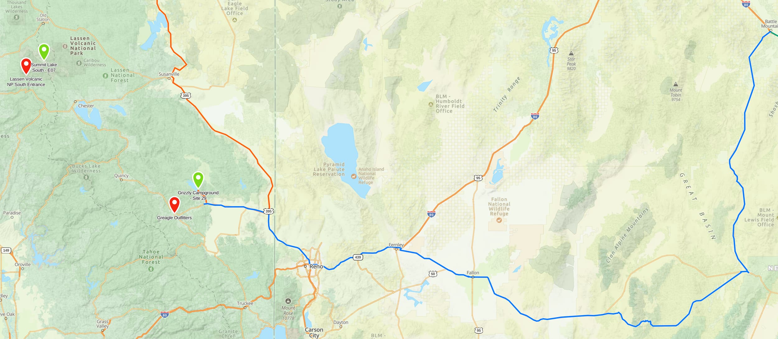Trip Report: NW National Parks Loop
I left my job recently to take a much needed sabbatical and figure out what I’m doing next. A few weeks after my last day at work I embarked on what was to be a three week tour of NW-ish National Parks from Portland, to include Olympic, North Cascades, Glacier, Yellowstone, Grand Teton, Craters of the Moon, Lassen Volcanic, and Crater Lake.
I ended up missing Grand Tetons due to weather and I had to cut the trip short before I got to Lassen (family medical issue), so Lassen and Crater Lake remain unvisited.
Trip Dates: Sept 3 - Sept 16 (13 days)
Total Travel Miles: 3478 (does not include local miles for store runs, etc.)
Total Gallons of Gas Used: 82
Equipment: 2021 Benelli TRK502X Gaia GPS & Google Maps running on Sonim XP8 rugged Android phoneButler Motorcycle Maps (paper maps of best M/C roads in the country) iPhone 14 (main camera) Akaso Brave 7 helmet-mounted adventure camera Spot X satellite communicator and tracker Wolfman Luggage WP waterproof tank bag and saddle bags (no longer available) Watershed Colorado dry bag duffel (across the pillion seat) Kriega US-5 Drypack (tail bag) Kriega 3L hydration backpack (strapped to duffel, not worn)Marmot Ajax 2 tent Nemo hydrophobic down sleeping bag (non-mummy)Helinox ultralight cot MSR WhisperLite International stove
(Purchased in 1991 for my first moto trip: Detroit, MI to San Diego and back on an XT250)Gossamer Gear Bare Boxer bear-proof food canisters (two - one in each saddle bag)
Day 1 - Olympic National Park Date: Tuesday 9/3/2024
Destination: South Beach Campground, Olympic National Park
Travel Time: 4h 24m
Miles: 213Notes:
Planned to head west to Astoria then north from there, but left later than expected so headed up I-5 to US 12. I’ve driven/ridden that stretch of I-5 hundreds of times (starting in 1993). It’s boring and I hate it.
South Beach CG is first-come-first-served. I didn’t have issue getting a site. There is a long, tight loop of sites along the coastline, but I chose one of the sites further back near the bathrooms due to wind concerns. The bathroom building provided a sort of wind shelter for my site.
I used the heated grips on this leg; it was pretty chilly along the coast in the Olympic Peninsula. I almost didn’t install them, thinking I was being paranoid about the cold. I ended up using them a lot.
Day 2 - Ferry to Seattle / Burien Date: Wednesday 9/4/2024
Destination: Friend’s house in Burien, WA
Travel Time: 7h 30m
Miles: 199
Notes:
Slept well (thanks to Advil PM). I’ve not been sleeping well for more than a year. I’m really hoping to reset my sleep patterns with this trip. A good night’s sleep is one of my great joys and I feel like I’ve been robbed of that pleasure.
Used my Aeropress this morning for the first time ever. I’m hooked.
Headed up along US 101 through Port Angeles and then down to the Southworth ferry terminal near Port Orchard. Ferried across to Fauntleroy, which is just a few miles north my friend’s house in Burien. I’m always surprised at how long it takes to get from the Olympic Peninsula to the east side of Puget Sound (Seattle, etc.). With the ferry crossing (I love ferries) it took seven and a half hours to go 200 miles.
Discovered at my first stop of the day (just up 101 at the Kalaloch Campground, stopped to refill water) that the battery is quite weak and won’t start the bike if you leave the ignition on for even two minutes without the motor running. This would become a theme for the next few days. Fortunately, I have a jumper box and a permanent jump harness wired to the battery so jump starts are a quick operation.
Had a good evening with old friends.
Day 3 - North Cascades via Mountain Loop RoadDate: Thursday 9/5/2024
Destination: Newhalem Campground, North Cascades National Park
Travel Time: 4h 30m
Miles: 146Notes:
Slept well, on the couch. No pills needed.
I realized yesterday that my summer riding gloves (Rev’It Dune) were a size (or two) too small. Rev’It gloves fit really tight and I feel like I can never get it quite right. And yet, I love them. So, I stopped at a Cycle Gear in Bellevue to pick up something summer weight (Dirt 3) that fit better. They’re better, but maybe still one size too small. Such is life.
From Bellevue, I rode north and took the Mountain Loop Hwy then on up north to North Cascades. It was a hot ride. Still summer.
A small section of the Mountain Loop Road is dirt/gravel, which I didn’t realize. No biggie. Was just surprised (clearly I didn’t study my maps closely enough). When riding solo on a bike that weighs over 500 lbs., I tend to avoid planning much off-pavement riding. That’s what my DR-Z is for.
Day 4 - Newport, Washington via Winthrop Date: Friday 9/6/2024
Destination: Golden Spur Motor Inn, Newport, Washington
Travel Time: 8h
Miles: 308
Notes:
Slept just ok, even with Advil PM.
Pretty ride through North Cascades National Park and Colville National Forest. Didn’t do any backroads or hikes. Discovered (new to me) the town of Winthrop. Stopped for coffee at Sheri’s and resupplied on freeze-dried food at Cascades Outdoor Store.
The town of Newport is almost nothing, but, inexplicably, there’s an amazing restaurant (Brownell’s Place). Had dinner and a few ciders. Met and chatted with the owner/chef (she’s great). Listened to some live music. Then back to the motel.
Day 5 - New Battery in Kalispell Date: Saturday 9/7/2024
Destination: West Glacier KOA, West Glacier, MT
Travel Time: 8h 7m
Miles: 293
Notes:
Slept well on motel bed (on sleeping bag, not in the sheets). Another hot one.
Discovered that the water pump seal leaks oil. A quick post in the TRK Facebook group revealed that this is a common problem on this bike, and and easy fix. It’s apparently just a bad o-ring.
Battery has been getting continuously worse, and now requires I jump start the bike about every other start. Google Maps to the rescue: directions to the Batteries Plus in Kalispell, please. They don’t have an Odyssey AGM in the right size; the Duracell will have to do. (It’s been great.)
I set up camp at the West Glacier KOA, which will be my base for a few days. KOAs are their own little world. Very strange. Not really my thing, but the on-site laundry was handy.
After setting up camp I opened a cider and used the iPad to book a vehicle reservation for the next day to ride Going to the Sun Road, which I really wanted to do.
Day 6 - Going to the Sun RoadDate: Sunday 9/8/2024
Destination: Local Ride: West Glacier, Going to the Sun Road, Saint Mary, East Glacier
Travel Time: 5h 35m
Miles: 142Notes:
Quick breakfast and gas up in West Glacier before entering Going to the Sun Road.
Going to the Sun Road was stunning. This was the first point in the trip where I had tingles and was giddy at what I was seeing.
Took a very short hike along Saint Mary Lake. Again, I was beside myself with the beauty.
Lunch at the general store in Kiowa.
The rest of the ride back after East Glacier was meh, but I just kept thinking about how amazing what I’d seen in the morning had been.
Dinner at the KOA. Tacos from a cart (ok / not great, and a very weird guacamole) and a few glasses of wine from another cart. I asked about the guac and it turns out they make it in a food processor. Come on, people.
Day 7 - Ride to BozemanDate: Monday 9/9/2024
Destination: Friend’s house in Bozeman, Montana
Travel Time: ~ 8h (Gaia crashed near the end of the trip, but before getting to Bozeman)
Miles: ~ 400Notes:
Slept poorly again. No pills this time. Took some photos of my soft luggage setup to answer some questions in the TRK502X Facebook group. The saddle bags are from Wolfman Luggage, but I don’t think they make this waterproof line anymore. I use a duffel dry bag from Watershed across the top. A heat shield protects the side bag from exhaust heat.
Hazy, smoky ride most of the way. Very windy in places. This is where I first really started to feel how underpowered the TRK502 is. Really struggled in places.
Developed an engine-speed-sensitive squeak or rattle. Sounds like when a heat shield vibrates in resonance with engine vibration. Discovered that it’s a missing crash bar mounting bolt allowing the crash bar to rub against the frame.
Also noticed that there’s a resonant oscillation at speed that feels like the chain going bad (like it’s stretching unevenly).
First of several nights at a friend’s house in Bozeman (which, it turns out, is a pretty cool town). And there’s a hot tub…
Day 8 - Bike Maintenance & Hyalite ReservoirDate: Tuesday 9/10/2024
Destination: Local Ride: Hyalite Reservoir
Travel Time: not recorded
Miles: not recordedNotes:
Woke up to a smoky sunrise. I had the best night’s sleep I’ve had in years. This is was the whole point of this trip: to untangle my burnout and reclaim sleep as one of my joys. I wrote about it in my journal when I woke up. I hope this wasn’t a fluke.
Planned to replace the bolt that rattled loose from the crash bar, but instead discovered that it had actually severed off at the mount point. No fixing that on the road. Adjusted chain and moved on.
Lunch at Mountains Walking Brewery in Bozeman.
Rode up to Hyalite Reservoir. Pretty ride. Smoky still.
Soaked in hot tub after dinner.
Day 9 - North Yellowstone LoopDate: Wednesday 9/11/2024
Destination: Northern loop through Yellowstone National Park
Travel Time: 9h 36m
Miles: 272Notes:
Did a day trip from Bozeman down through the northern loop in Yellowstone, entering at Mammoth and taking the scenic route through Paradise Valley.
Saw elk, coyotes (I think), buffalo, and pronghorn.
Pretty ride, but cold in places. Used heated grips again.
Rode the loop through Mammoth Hot Springs (see video) at the end.
Coffee at Tumbleweed Bookstore & Cafe in Gardiner. I kind of dig Gardiner. Good vibe.
Had dinner at Mountains Walking Brewing. Rain and wind started. Lights flickered. Waited for rain to stop before riding back to the house.
Power out at the house due to high winds. This does not bode well for tomorrow.
Day 10 - Winter Weather in the ParksDate: Thursday 9/12/2024
Destination: Grand Teton National Park via West Yellowstone Pocatello, Idaho
Travel Time: 5h 40m
Miles: 201Notes:
Today was supposed to be a gorgeous ride through Yellowstone into Grand Teton National Park, and camping at Signal Mountain CG in the park. The weather had other ideas. It was pouring rain (and cold) all the way to West Yellowstone from Bozeman. By the time I got to West Yellowstone I was getting severe winter weather warnings on my phone calling for up to 3 (three!!) inches of snow accumulating in the high passes in the park. It’s bad enough in a car, but that’s a disaster waiting to happen on a motorcycle.
I parked my butt at Mountain Mama’s Cafe in West Yellowstone to warm up / dry off and decide what to do. I almost had myself convinced to push through when I realized that, even if I made it to the campground ok, I’d be setting up camp in the rain and I’d likely be miserable all night. Grand Teton would have to wait.
From West Yellowstone it’s easy to bail west into Idaho and get away from the park weather and elevations. So that’s what I did. It was not a pleasant ride, though. I was in torrential downpours all the way to Idaho Falls.
Arriving in Idaho Falls, I was exhausted and sure I could just find a room for the night. I dropped the bike at a roundabout (short-legged it coming to a stop; I knew it was going so I just rolled away). Guy behind me helped me pick it up. Then, there were no rooms because it was move in week for the two universities there (U of I, ISU). This would become a recurring theme.
I rode further to Blackfoot. Still no rooms.
I called ahead to Pocatello and got a room at a Red Lion there. I was never so happy to be off the bike.
No pictures this day. I couldn’t even get the action camera to turn on.
Day 11 - Craters of the Moon and EBR-1Date: Friday 9/13/2024
Destination: Craters of the Moon National Monument
Travel Time: 4h 20m
Miles: 124
Notes:
I wasn’t sure what my destination would be today but my plan was to do a little nuclear tourism, see Craters of the Moon, and then go somewhere from there. My schedule and day-plan was thrown off by missing Grand Teton National Park and spending a night in Pocatello, which was not on the itinerary at all.
Stopped in Atomic City. Not sure why; I was under the impression that Atomic City was the first city lit by nuclear engergy, but it was practically a ghost town. There are a few houses there, but as far as I could tell all of the business were shuttered. Except, maybe, for the race track; that looked like it might still get used.
Arco, it turns out, is the city celebrated as the first in the world to be lit by nuclear energy. Nothing special about the town, but they do a nice job of making City Hall photo-worthy.
Between Atomic City and Arco is EBR-1 (Experimental Breeder Reactor I) which was the world’s first breeder reactor. The EBR-1 exhibit was closed for the season, but in the lot next to it were some really interesting experimental nuclear heat-transfer jet engines that never made it out of the experimental phase (probably a good thing).
Craters of the Moon is pretty small. If you don’t do any of the walks, it’s literally just a 30 minute road loop. Still, it was an unexpected surprise and delight. I had no idea what to expect but I was positively chuffed at the experience. I noticed that the campground had open sites so I inquired at the entry booth. As luck would have it, the whole campground is first come / first serve. I decided to set up for the night. It’s good to be done early and have some time to read and not stress about making distance.
Day 12 - New Chain in Twin FallsDate: Saturday 9/14/2024
Destination: Battle Mountain, Nevada
Travel Time: 8h 52m
Miles: 335
Notes:
Beautiful morning in Craters of the Moon. While I was breaking camp a parade of classic cars came into the park to drive the loop. I got a picture of one Pontiac down the road in Carey at a gas station.
Carey ended up being an unplanned fork in the road for me. I discovered this morning that my chain was indeed stretching unevenly, and the oscillation I was feeling and hearing was the chain hum changing from a “loose” hum to a “tight” hum rapidly as the tight spot moved around the sprockets. I was supposed to continue west to Mountain Home and then south from there into Nevada. A very scenic route, according to my Butler map. But, between camp and the gas station I got pretty paranoid about the chain snapping at high speed, which, worst case, could lead to a fatal crash.
So I called ahead to a few motorcycle dealers in Mountain Home (on my planned route) to see if they could take me in and replace the chain. No dice. This is the downside of having an obscure motorcycle from an obscure marque - no one wants to work on it. Making matters worse this is an Italian-designed bike built in China, a fact which causes many people to lose the ability to think clearly. “It’s Chinese junk!” Not so. Next.
With Mountain Home out, I tried Twin Falls. My first call was to Adventure Motorsports, and the service manager there took me in with no hesitation. “How soon can you be here?” I didn’t get his name, but my hat’s off to him and his one tech working furiously on a Saturday to beat the 3pm closing time. He said during high season, they get about 15-20 out of town travelers per week who need something done, and they take them all in. I love to hear stuff like this. This shop is in it for the community. They have a nice showroom, too.
With a quality new chain installed, I got a burrito and a MexiCoke at a Mexican place and went on my way. I made it to Battle Mountain, NV, where I decide to get a room. Tomorrow I rejoin my planned scenic route. Day 13 - Desert Mountains in NV, CADate: Sunday 9/15/2024
Destination: Grizzly Campground, Lake Davis (near Portola, CA)
Travel Time: 7h
Miles: 307
Notes:
I love the northern Nevada landscape, and today’s ride didn’t disappoint. US Highway 50 is apparently known as “The Loneliest Highway” but everyone knows about it, so it’s not very lonely. However, after leaving Austin, NV headed west you can take Nevada Highway 722, which dips to the south and follows the old US 50 route. It was completely empty and the twisties through the passes were fun. Highly recommended.
Stopped in Fallon for gas and to find a Micro SD card for the action camera. Walmart to the rescue.
After Reno, I crossed into California and, I swear, it looks different. Norther California desert mountains are so beautiful.
Camped at a nearly empty campground on Lake Davis (very end of the season). The host warned me rain was coming tomorrow.
Day 14 - Unplanned Return HomeDate: Monday 9/16/2024
Destination: Summit Lake Campground, Lassen Volcanic National Park Portland, Oregon (Home)
Travel Time: 10h 32m
Miles: 538Notes:
Last week, my mom went into the hospital for a fairly routine procedure. My brother went to Michigan to help out, as needed, and he went back home to Arizona after she returned home and everything seemed settled.
This morning, while having coffee, I got a call that she’d gone back into the hospital with something that may or may not have been related to the procedure. It seemed like maybe things were ok, but maybe not.
I decided the best thing to do was head home so that I was near an airport if I needed to fly out to Michigan to help out.
I packed up camp and headed up US 395 toward home, via Klamath Falls. It was a pretty ride, but, once again, I found myself in rain most of the way to Klamath Falls.
I was pretty beat by the time I got to Klamath Falls and figured I’d just find a hotel room, get a hot shower, and finish the ride tomorrow.
But, once again, it was move-in week for the local university. Holiday Inn Express had a single room for $395. No thanks. Onward.
I never hit rain again after Klamath Falls, and after turning west onto Oregon Hwy 58 and starting to lose elevation into the Willamette Valley, the temperature starting rising, which was welcome.
Once I reached Eugene, there was no point in not just going all the way home, so that’s what I did.
I got two pictures: one at camp before the call, and one at my last gas stop, an hour and twenty minutes from home, with the moon rising.
A nice side effect of my early return home is that I was home for my birthday (tomorrow), so I had dinner with my kids and my wife, which was lovely.
I did end up flying to Michigan the next day, and was there for a bit. The best part? I got to make some meals for my mom and step dad. Everything seems ok with my mom for now.
Grand Teton, Lassen, and Crater Lake will be there, and now I have an excuse for another trip in the future.
